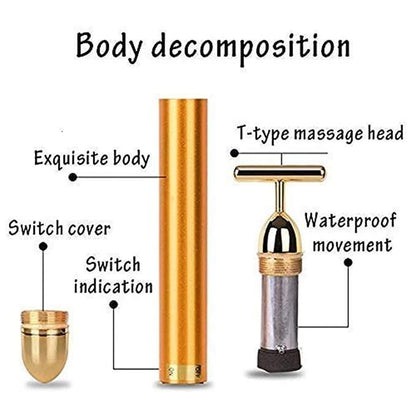 24K Gold Electric Facial Massage Roller